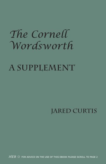 The Cornell Wordsworth - Humanities-Ebooks