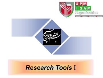 Research Tools I