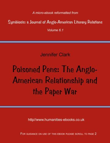 Poisoned Pens: The Anglo-American Relationship and the Paper War
