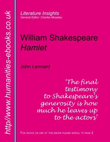 William Shakespeare: Hamlet - Humanities-Ebooks