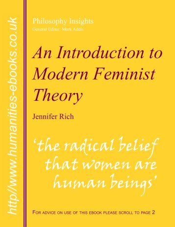 An Introduction to Modern Feminist Theory - Humanities-Ebooks