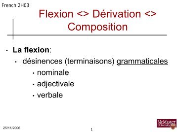 Flexion  DÃ©rivation  Composition