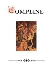 The Sarum Compline for the Octave of Epiphany