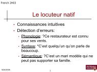 25 septembre 2007 (Le locuteur natif; La stratification du systÃ¨me ...