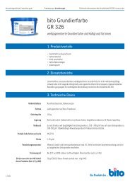 Technisches Datenblatt GR 326 - Bito AG