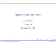 Research design and methods