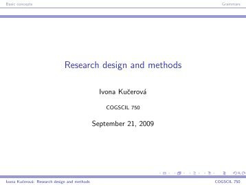 Research design and methods