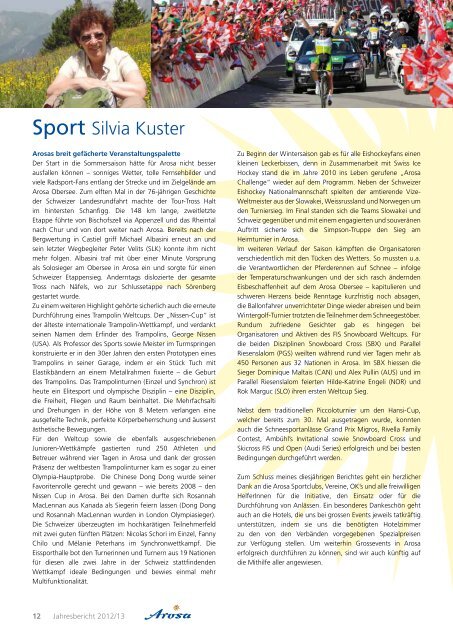 Jahresbericht 2012/13 - Arosa