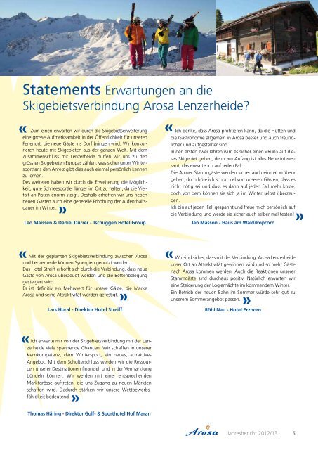 Jahresbericht 2012/13 - Arosa