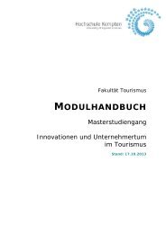 Modulhandbuch MA - Hochschule Kempten