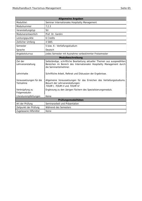 Modulhandbuch BA TO 1 Studinanfänger bis WS 2010/2011