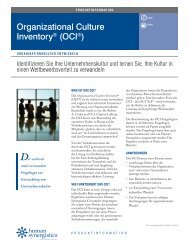 Organizational Culture Inventory® (OCI®) - Human Synergistics