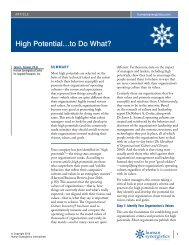 High Potential…to Do What? - Human Synergistics