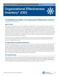 Reliability and Validity of the OEI. Arlington Heights, IL - Human ...
