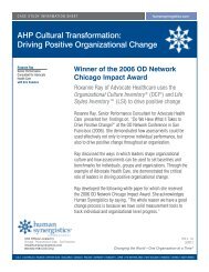 AHP Cultural Transformation: Driving Positive Organizational Change