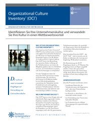 Organizational Culture Inventory® (OCI®) - Human Synergistics