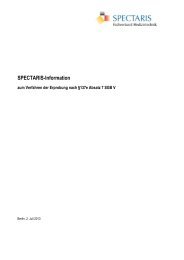 Informationspapier zu § 137e Absatz 7 SGB V - Spectaris