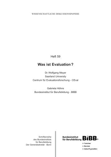 Was ist Evaluation? - BiBB