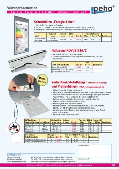 Katalog herunterladen - peha-Hagmann