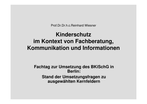 Prof. Dr. Reinhard Wiesner - SFBB