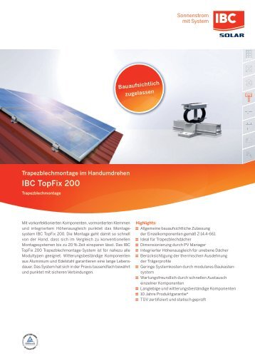 IBC TopFix 200 - ch-Solar AG