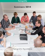 Seminarbroschüre 2014 - Hansgrohe