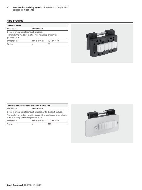 Pneumatics training system - Bosch Rexroth