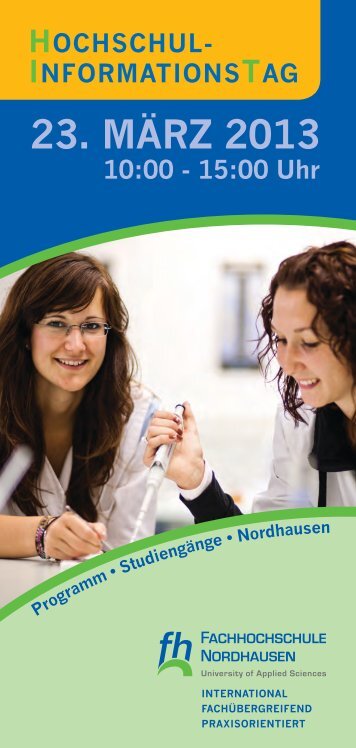 23. März 2013 - Fachhochschule Nordhausen