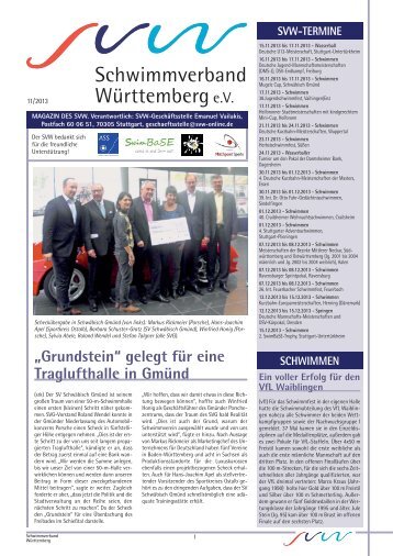 November 2013 - Schwimmverband Württemberg e.V.