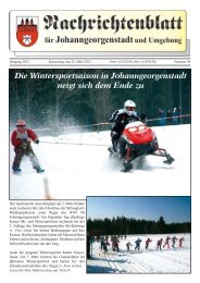 Die Wintersportsaison in Johanngeorgenstadt neigt sich dem Ende zu