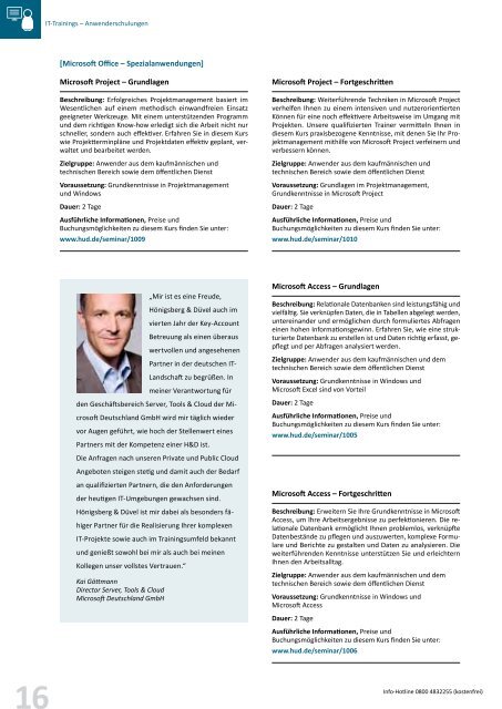 H&D Seminarkatalog 2013 - H&D International Group