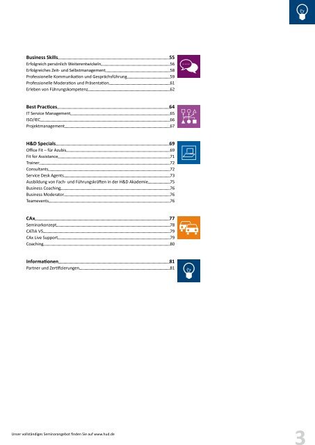 H&D Seminarkatalog 2013 - H&D International Group