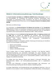 Web2.0 / Informationsvisualisierung / Interfacedesign - HUMBOLDT ...