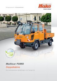 Der Multicar FUMO mit Doppelkabine - Hako