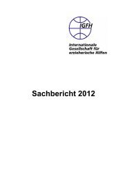 Sachbericht 2012 - bei der IGfH