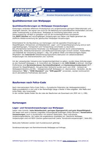 Kartonagen - Adrians Papier GmbH