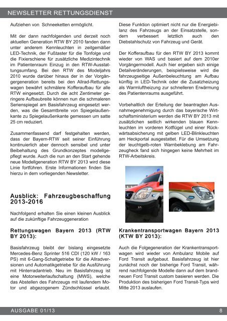 Newsletter Rettungsdienst - BRK Hersbruck