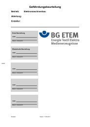 Gefährdungsbeurteilung - Die BG ETEM