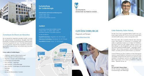 Flyer Gefäßchirurgie - AGAPLESION DIAKONIE KLINIKEN KASSEL