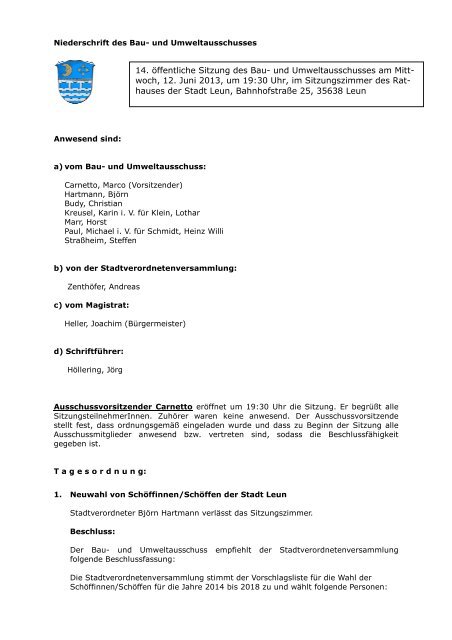 12.06.2013 - Stadt Leun