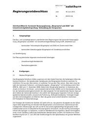 Regierungsratsbeschluss - RRB Nr. - Kanton Solothurn
