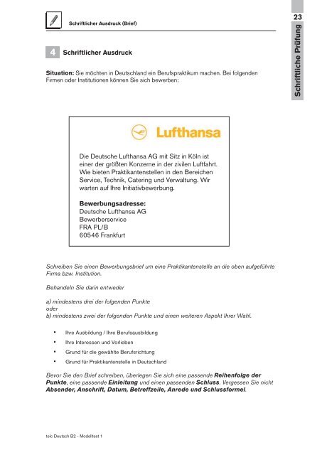 22 Schriftliche Prüfung