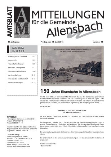Ausgabe 14. Juni 2013 - Allensbach