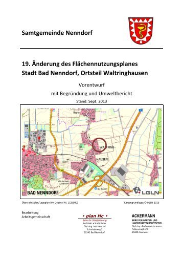 Vorentwurf mit Begründung und Umweltbericht - in Bad Nenndorf