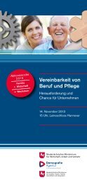 Vereinbarkeit von Beruf und Pflege - Beruf & Familie gGmbH