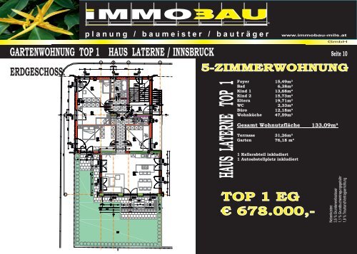 bau&ausstattungsbeschreibung haus laterne / innsbruck