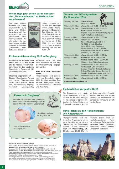 Burgberger Mitteilungsblatt Nr. 20/2013