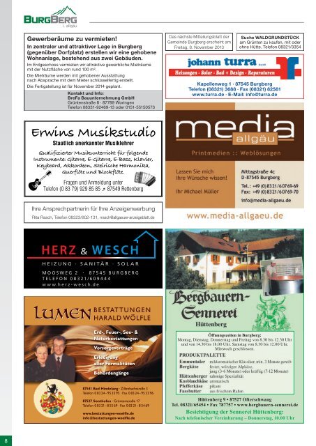 Burgberger Mitteilungsblatt Nr. 20/2013