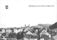 Ortsbildinventar Einsiedeln - Bezirk Einsiedeln