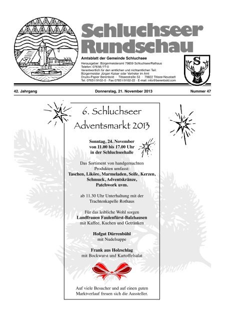 Rundschau Nr. 47.pdf - Gemeinde Schluchsee